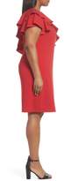 Thumbnail for your product : Vince Camuto Ruffle One-Shoulder Scuba Body-Con Dress