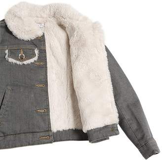 Little Marc Jacobs Denim Jacket With Faux Shearling