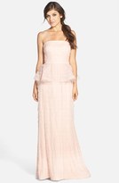 Thumbnail for your product : Adrianna Papell Shutter Pleat Mesh Peplum Gown