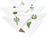 Thumbnail for your product : OKA Embroidered Vegetable Napkins, Set of 6