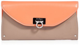 Thumbnail for your product : Ferragamo Leather Colorblock Wallet with Lock Closure