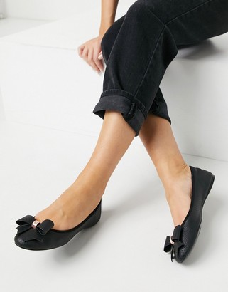 Ted Baker Sualy ballet pump shoe in black - ShopStyle Flats
