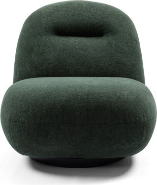Mercer41 Luxury Velvet Swivel Reading Chair For Apartment - Ergonomic, Minimalist Living Space Design, High Foam Padding