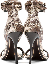 Thumbnail for your product : Giuseppe Zanotti Snake Print Strapped Coline Heels