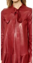 Thumbnail for your product : No.21 Leather Long Sleeve Dress