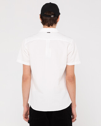 Rusty Men's White Short Sleeve T-Shirts - Bassengreen Short Sleeve Shirt