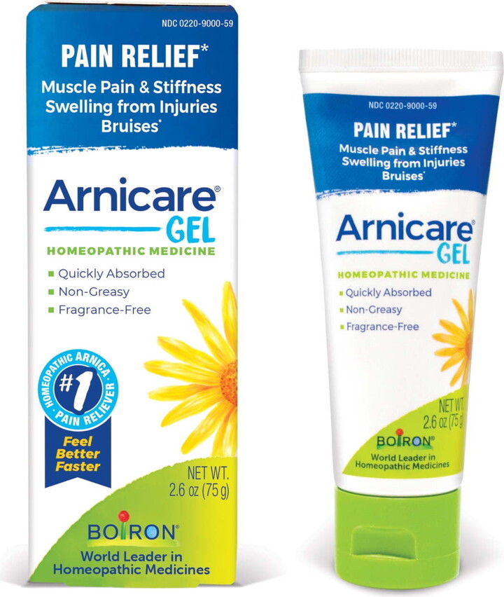 Boiron Arnicare Gel for Pain Relief of Joints, Muscles, and Bruises, Fragrance-free 2.6oz