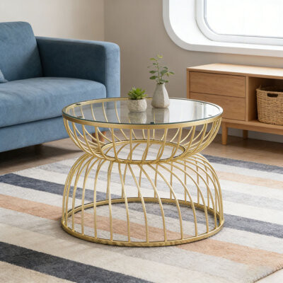 Latitude Run Golden Coffee Table