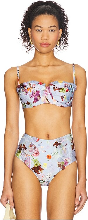 PatBO Lily Flower Underwire Bikini Top