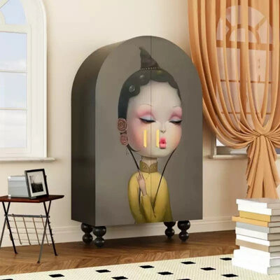 interanest Modern Minimalist Double -Door Wardrobe