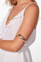 Thumbnail for your product : boohoo Jade Feather Leaf Arm Cuff