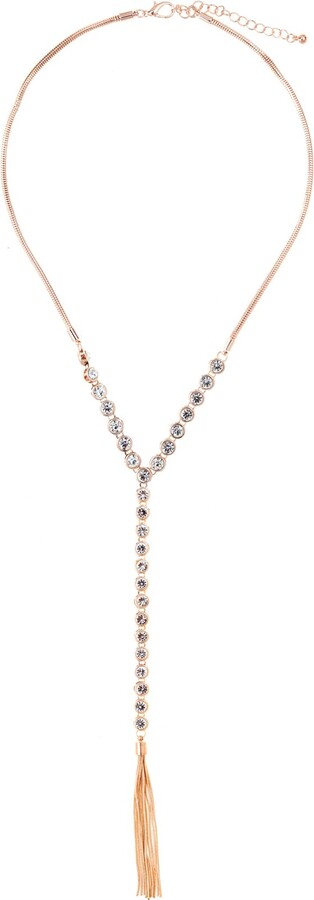 ZAXIE by Stefanie Taylor Zaxie x Stefanie Taylor Crystal Tassel Lariat