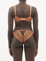 Thumbnail for your product : Agent Provocateur Tanya Lace And Tulle Briefs - Gold Multi