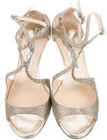 Thumbnail for your product : Jimmy Choo Glitter Wedge Sandals
