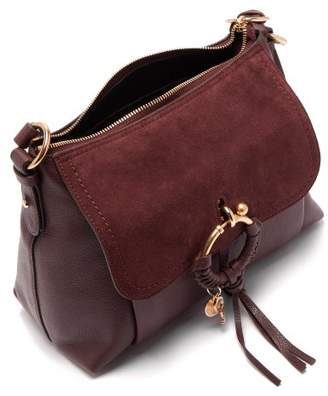 See by Chloe Joan Small Suede And Leather Shoulder Bag - Womens - Burgundy