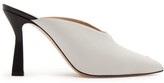 Thumbnail for your product : Wandler Niva Peep-toe Panelled Leather Mules - White Multi
