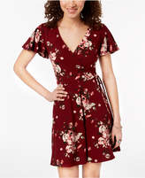 Thumbnail for your product : BCX Juniors' Floral-Print Wrap Dress