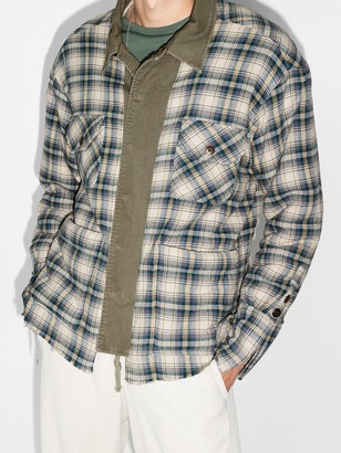 Greg Lauren Check-Pattern Buttoned Shirt Jacket