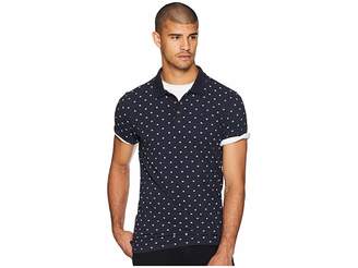 Scotch & Soda Classic Garment-Dyed Polo w/ All Over Print