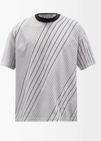 Thumbnail for your product : Noma t.d. Twist Striped Cotton-jersey T-shirt - Grey