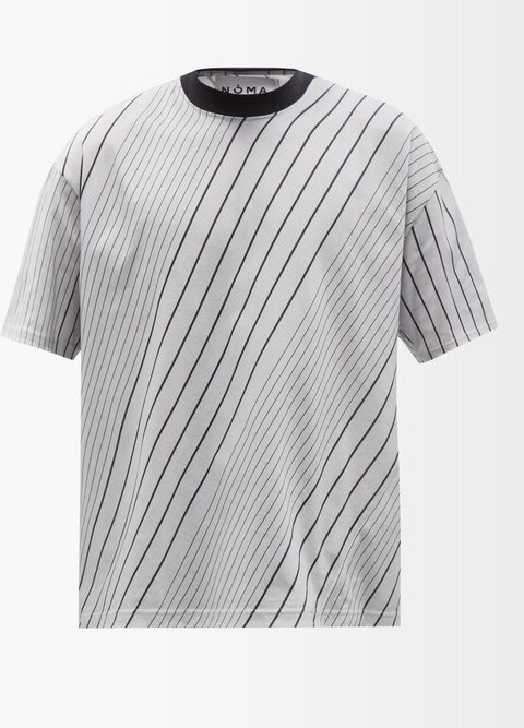 Noma t.d. Twist Striped Cotton-jersey T-shirt - Grey - ShopStyle Long  Sleeve Shirts