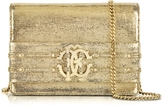 Thumbnail for your product : Roberto Cavalli Mirror Gold Leather RC Clutch