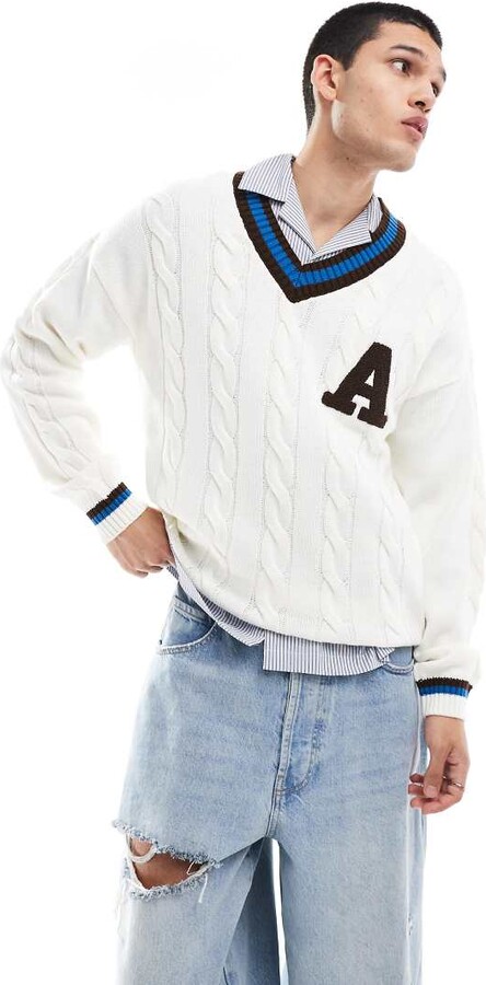 Jeans Asos Cable Knit Jumper ASOS DESIGN Relaxed Cable Knit