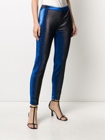 Thumbnail for your product : Boutique Moschino Metallic-Effect Slim-Fit Trousers