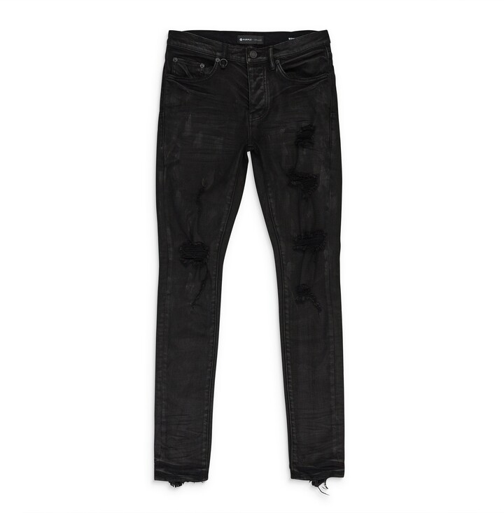 Purple Brand OIL SPILL Black SKINNY JEANS