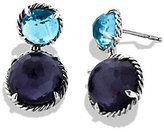 Thumbnail for your product : David Yurman Chatelaine Double-Drop Earrings with Black Orchid and Blue Topaz
