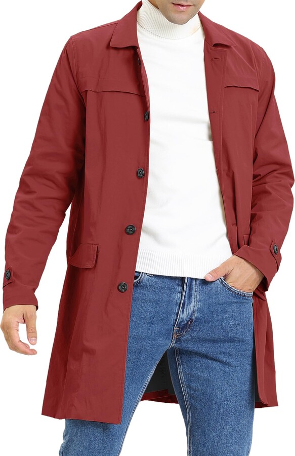 Burgundy Coat Debenhams Mens Trench Coat Winter Coats Leather