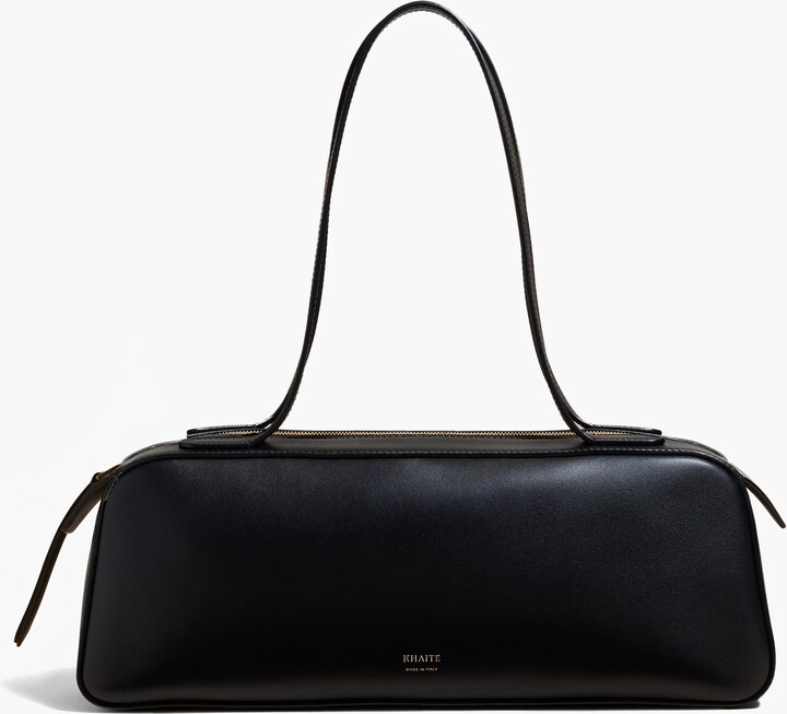 Simona Shoulder Bag in Black Leather