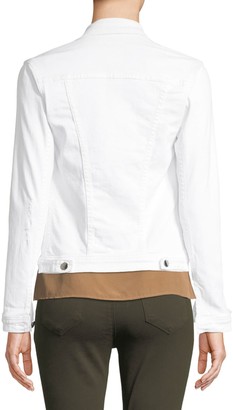 L'Agence Celine Button-Front Denim Jacket