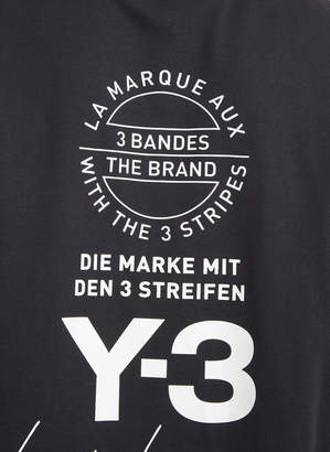Y-3 Logo Back Crew Neck T-Shirt in Black