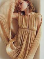 Thumbnail for your product : Chloé Degrade Pleated Silk Mini Dress - Womens - Gold