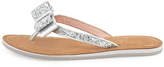 Thumbnail for your product : Kate Spade Icarda Glitter Bow Flat Thong Sandal, Silver