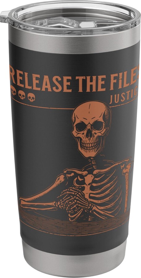 Grab Him By The E-Files Truth Vintage Release The Files Skeleton Justice Trials Stainless Steel Insulated Tumbler