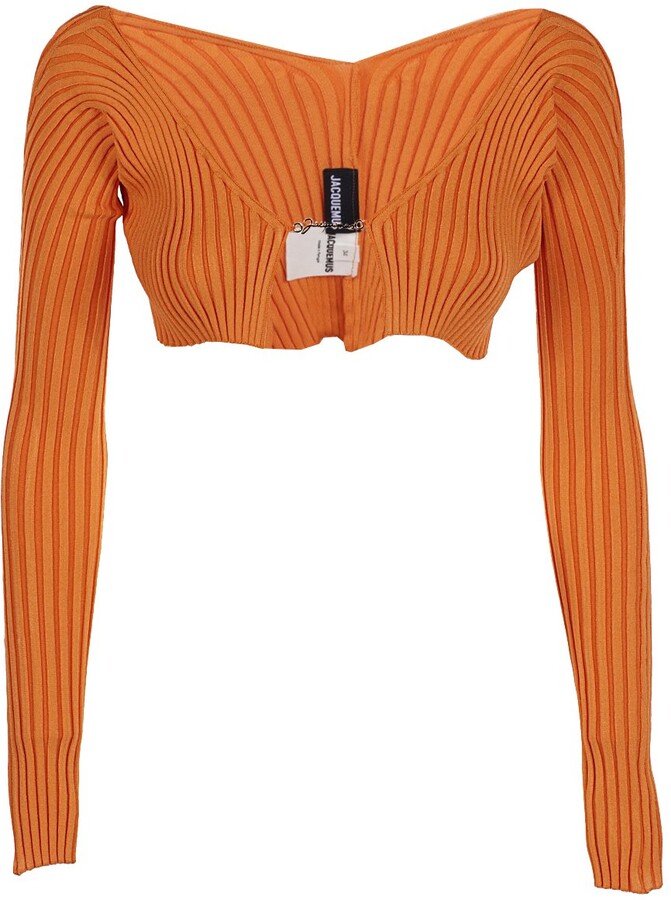 jacquemus orange cardigan