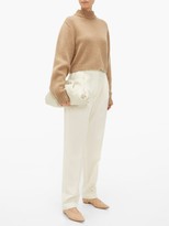 Thumbnail for your product : Ryan Roche - Pleated High-rise Wool Trousers - White