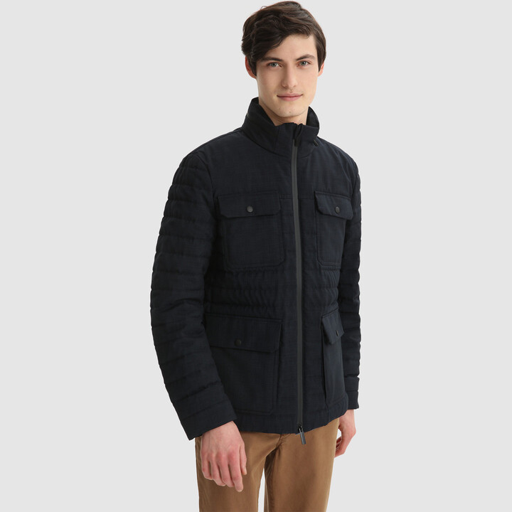 Woolrich City Field Jacket in Wool Effect Fabric - ShopStyle