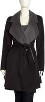 Thumbnail for your product : Dawn Levy Notch-Collar Double-Face Coat, Charcoal/Gray