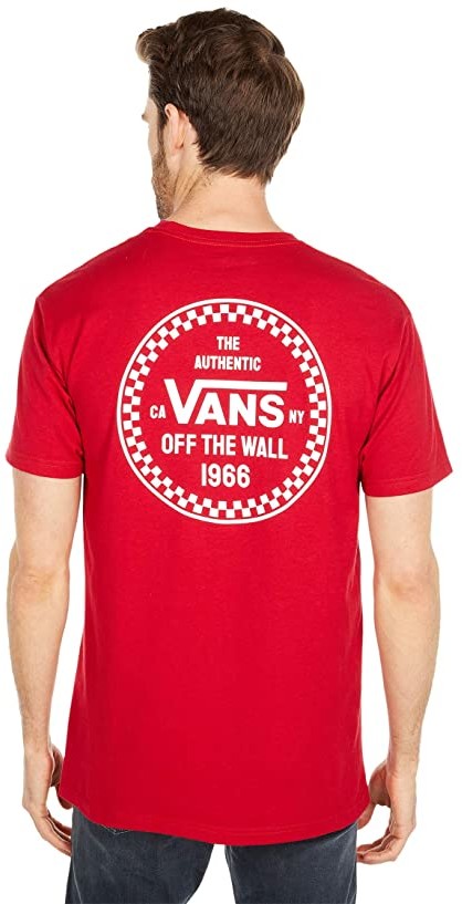 red and white checkered vans shirt