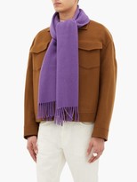 Thumbnail for your product : Acne Studios Holmes Logo-label Brushed Wool-twill Scarf - Purple