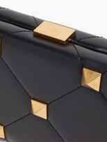 Thumbnail for your product : Valentino Garavani Roman Stud Quilted-leather Clutch Bag - Black
