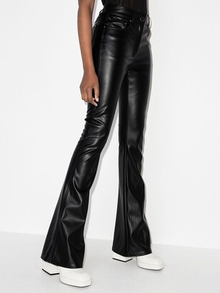 Stand Studio Virginia flared faux-leather trousers - ShopStyle Leather Pants