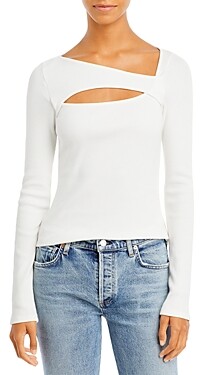 Citizens of Humanity Iris Ribbed Cutout Neck Top