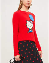 Thumbnail for your product : Hello Kitty CHINTI & PARKER X Balloon-motif cashmere and wool-blend jumper