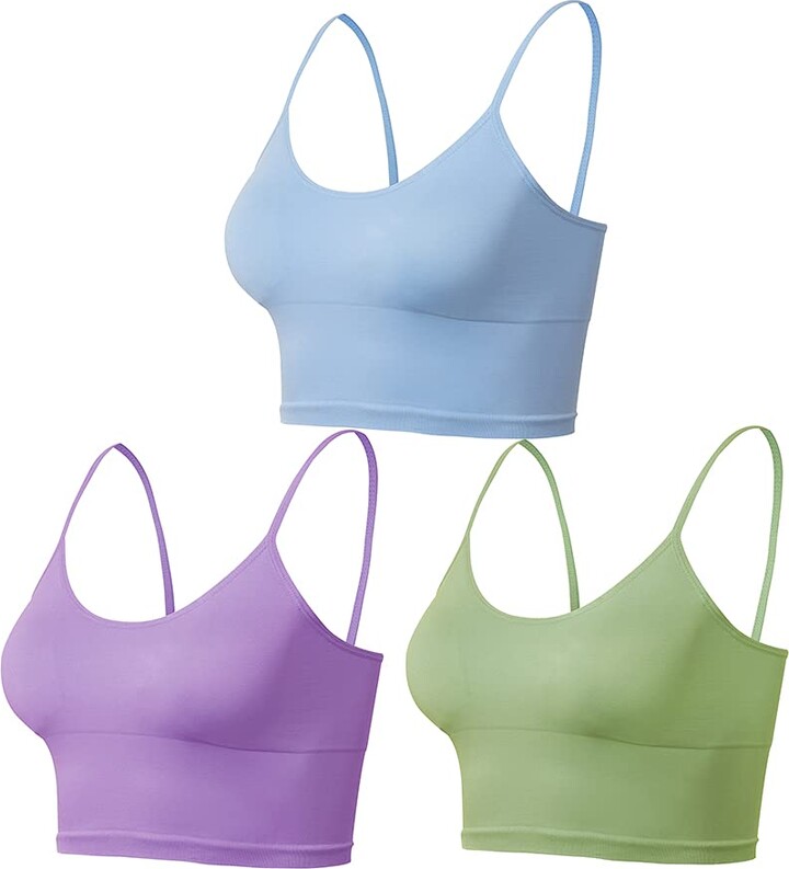Lemef Yoga Sports Bras Workout Crop Tops for Women with Removable