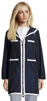 Thumbnail for your product : Moncler navy and white woven hooded 'Couder' jacket