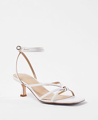 Ann Taylor Knotted Strappy Leather Sandals